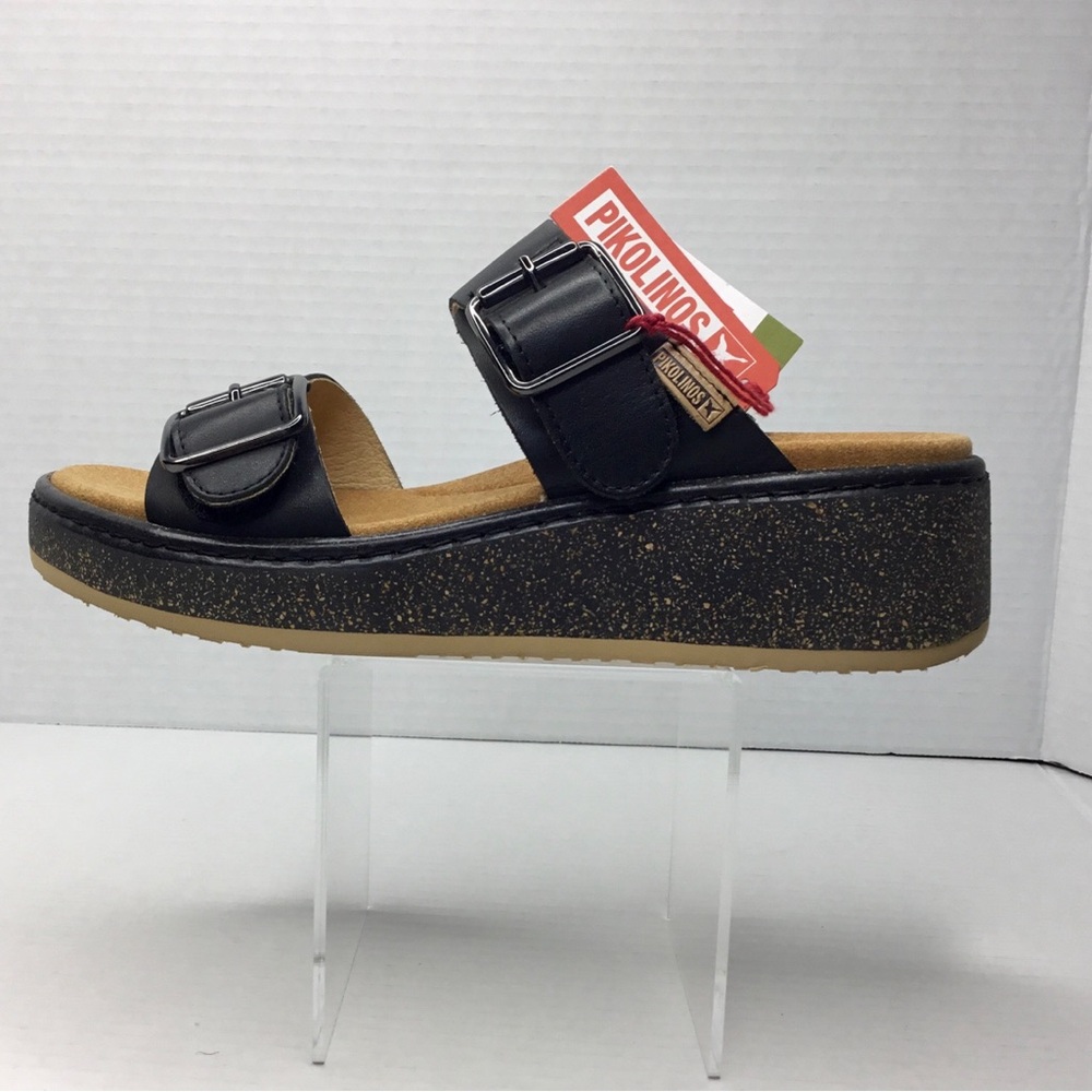 NWT PIKOLINOS Black Slide Sandals